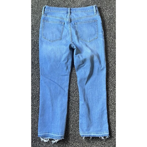 J.Crew Billie Demi Boot Crop Jeans – Light Wash, Button Fly, Frayed Hem size 30 - Picture 3 of 6